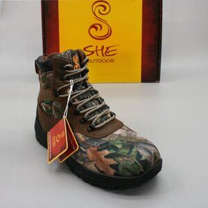She Outdoor Ladies 8 M Expedition Ultra-7" Bone-Dry WP Camo Hiking Hunting Boots